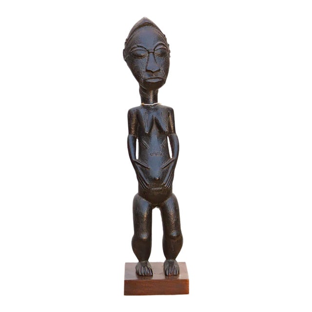 24" Tall Antique Baule African Ceremonial Figure For Sale
