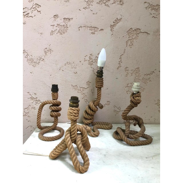 Circa 1960 Audoux Minet Rope Lamp For Sale In Austin - Image 6 of 8