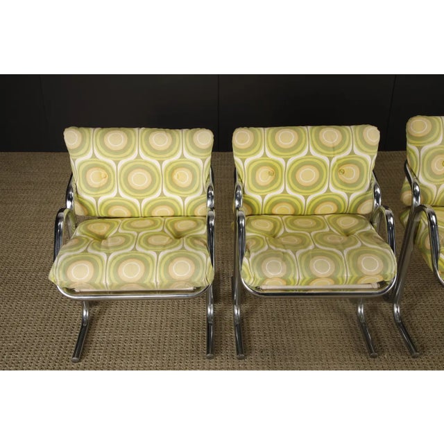 Set of Four Jerry Johnson 'Arcadia' Chrome Sling Chairs for Landes, 1970s For Sale In Los Angeles - Image 6 of 17