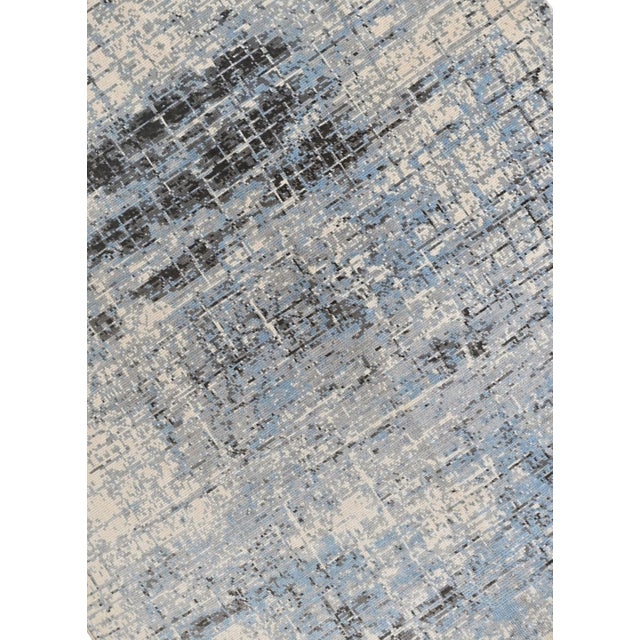 Beautiful hand knotted modern and fashionable collection of borderless designs rug, made of 75% wool and 25% cotton in...