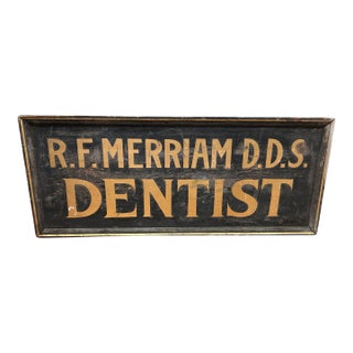 19th C. Smaltz Dentist Sign For Sale