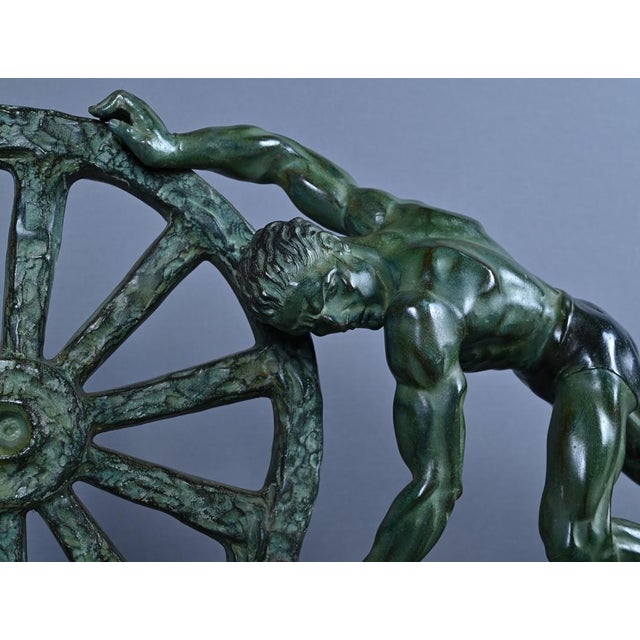 Metal Art Deco Allegory of Strength, 1940, Bronze For Sale - Image 7 of 16
