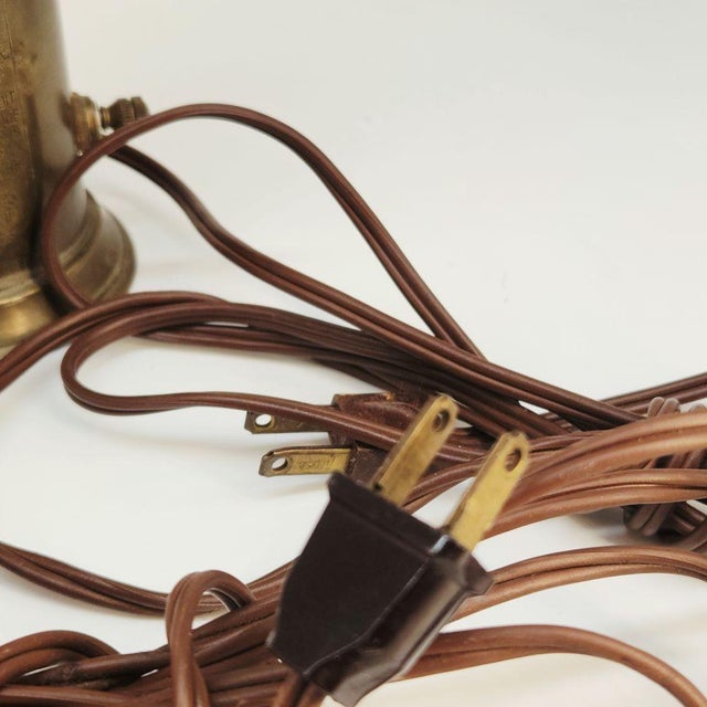 Pair of Lampe Pigeon Electrified Antique "Lampe Pigeon" French Oil Lamps For Sale - Image 11 of 12