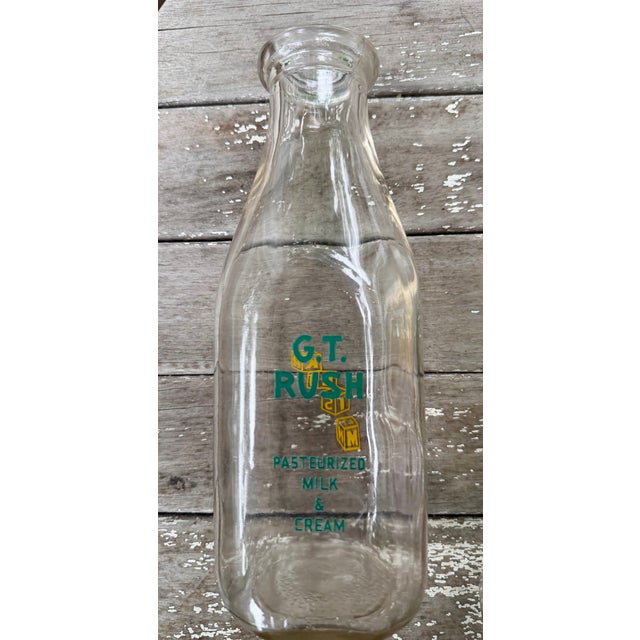 Metal Set of 5, Vintage Milk Bottles and Holder for Flowers/Display For Sale - Image 7 of 15