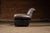 Vintage Leather Lounge Armchair in Black by Klaussner For Sale In Chicago - Image 6 of 9