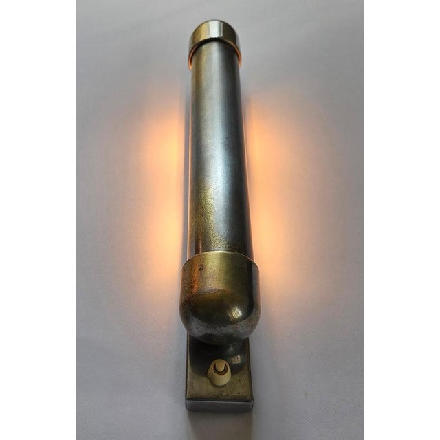 Vintage Bauhaus Art Deco Wall Lamp in Chrome, 1940s For Sale - Image 6 of 16
