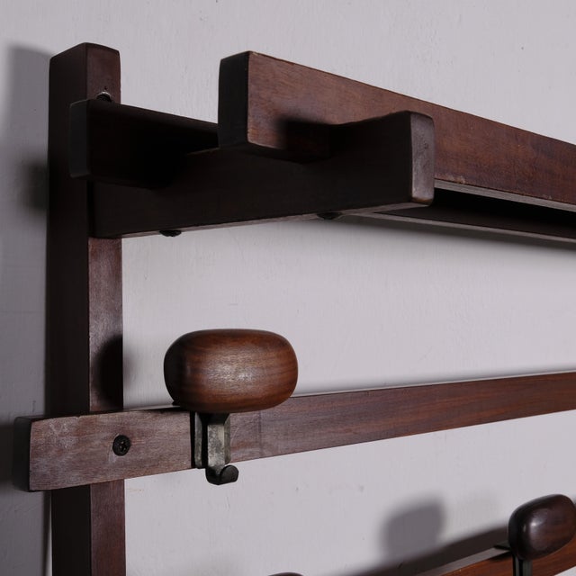 Modern Vintage Wooden Coat Stand by Carlo Enrico Longhi for Elam, 1960s For Sale - Image 3 of 16
