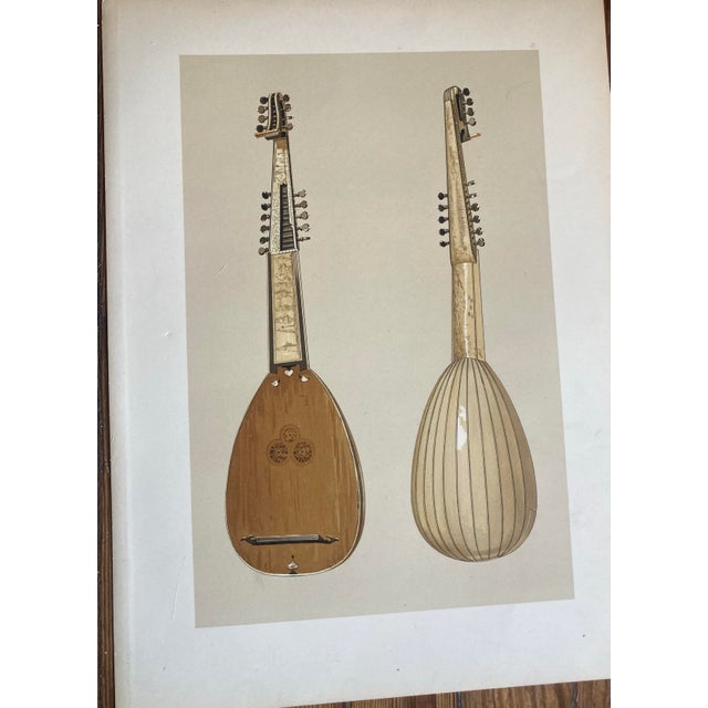 Original 19th Century Engravings of Various Musical Instruments - Set of 6 For Sale - Image 4 of 8