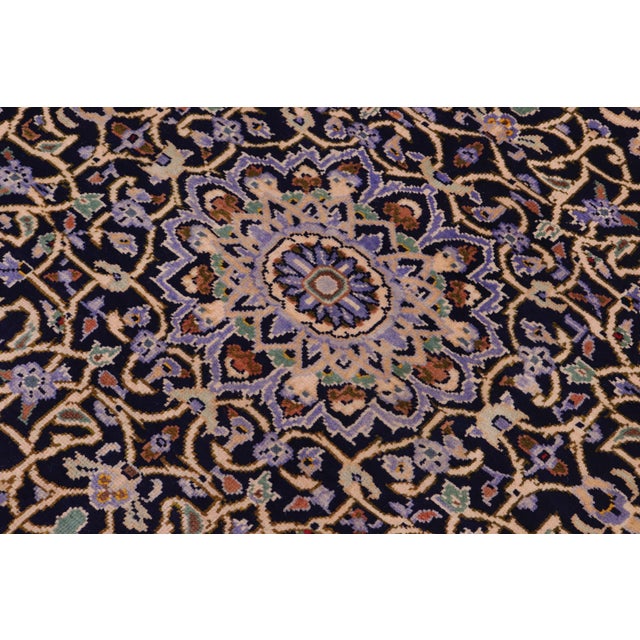 Textile Boho Chic Nahin Blue/Beige Wool Rug - 10'1'' X 12'6'' For Sale - Image 7 of 10
