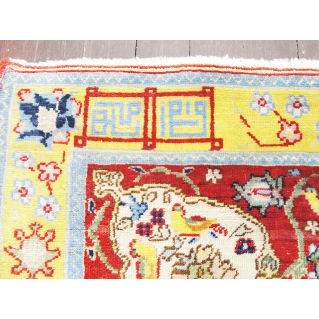 Antique Turkish Hereke Carpet 6'6" X 9'5" as Is For Sale In Chicago - Image 6 of 8