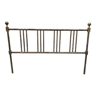 Mastercraft Faux Bamboo Brass King Headboard For Sale