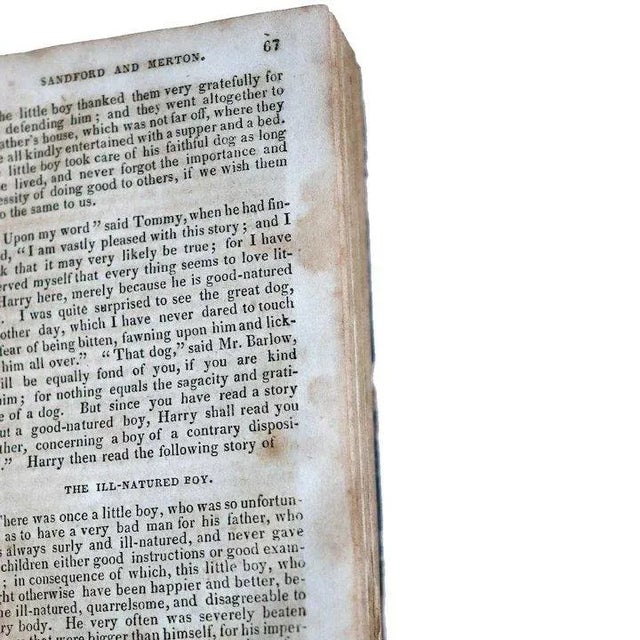 Early 19th Century History of Sandford & Merton by Thomas Day Leather Bound Children's Book For Sale In Denver - Image 6 of 8