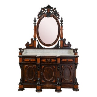Large Romantic Dressing Table, 19th Century For Sale