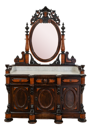 Large Romantic Dressing Table, 19th Century