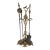 19th Century French or Austrian Bronze Rococo Revival Fireplace Tool Set For Sale