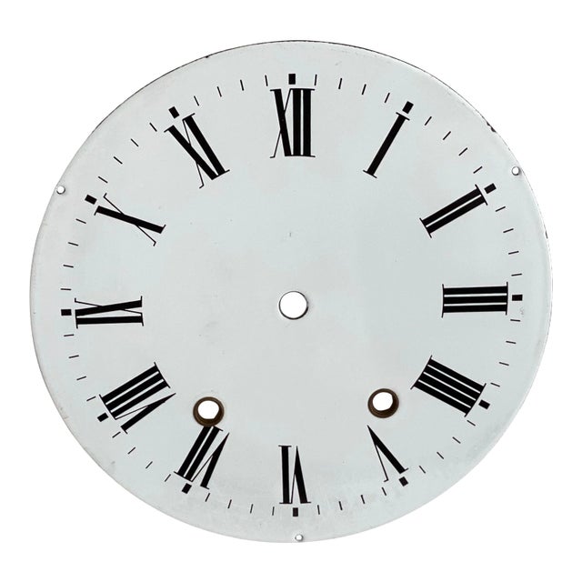 Antique French Enamel Clock Face For Sale