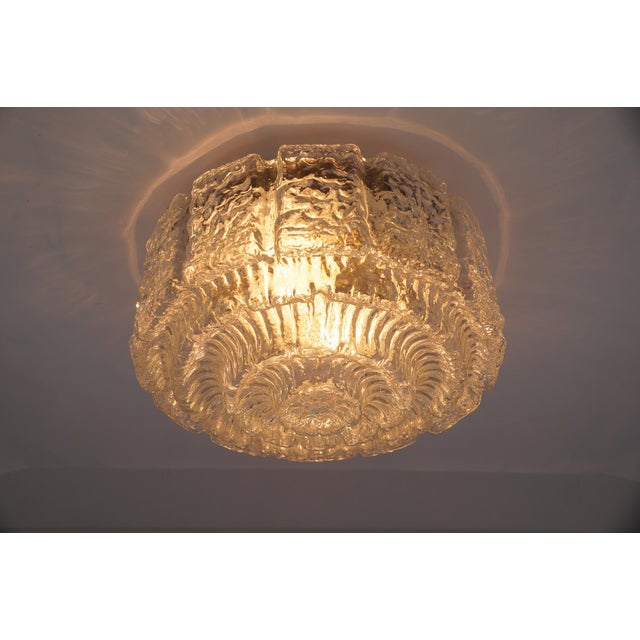 Large Bubble Tiered Glass Wall Lamp / Flush Mount by Limburg, Germany, 1960s For Sale - Image 4 of 15