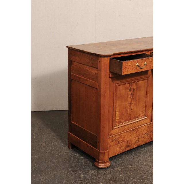 French French Antique Burl Wood Console Cabinet For Sale - Image 3 of 13