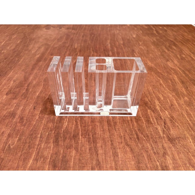 Acrylic desk organizer designed by Manlio Ciocca for Guzzini from the 1970s. In original and perfect condition. The...
