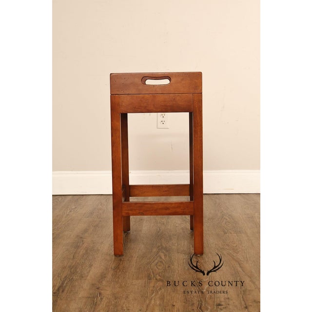 Chippendale Style Cherry Butler Tray Side Table For Sale - Image 12 of 18