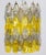 Amazing of poliedri Chandelier . Rare combination of yellow amber and light blue color Murano glass. Provenance form a...
