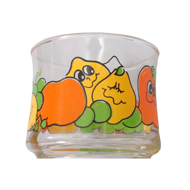 Mid 20th Century Nancy Lynn Cartoon Fruit Glasses - Set of 4 For Sale - Image 5 of 7