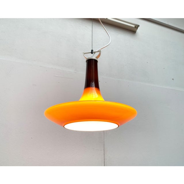 Mid-Century Tulip Glass Pendant Lamp from Peill & Putzler, 1960s For Sale - Image 4 of 18