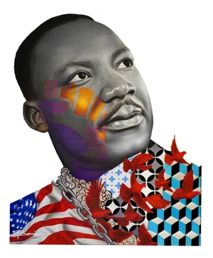 Beni, Martin Luther King, 2021, Oil on Canvas