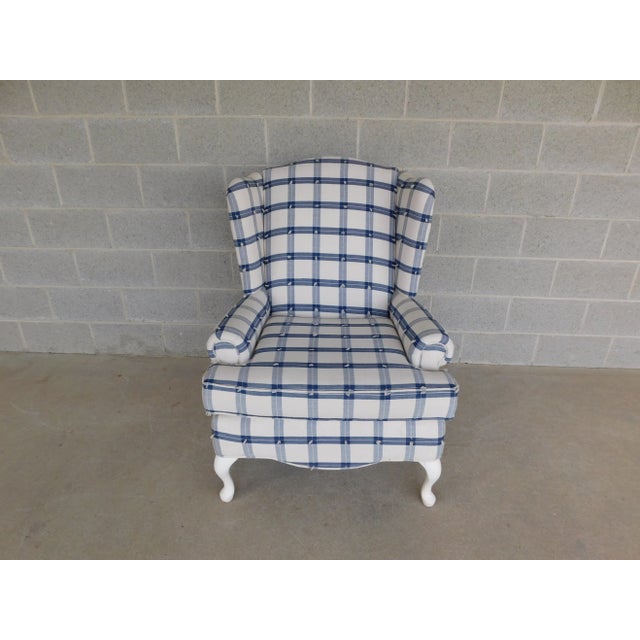 White Braxton Culler Swedish Painted Wingback Accent Chair For Sale - Image 8 of 12