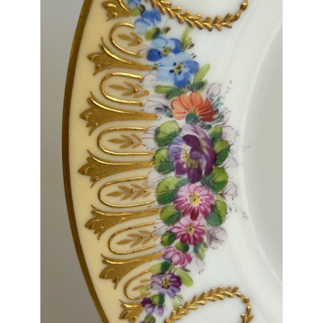 Early 20th Century Antique Hutschenreuther Hohenberg Bavaria Dresden Hand Painted Plates Set of 10 For Sale - Image 5 of 12