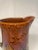 Burnt Orange Rustic Farmhouse Fall Embossed Ceramic Pitcher For Sale - Image 8 of 10