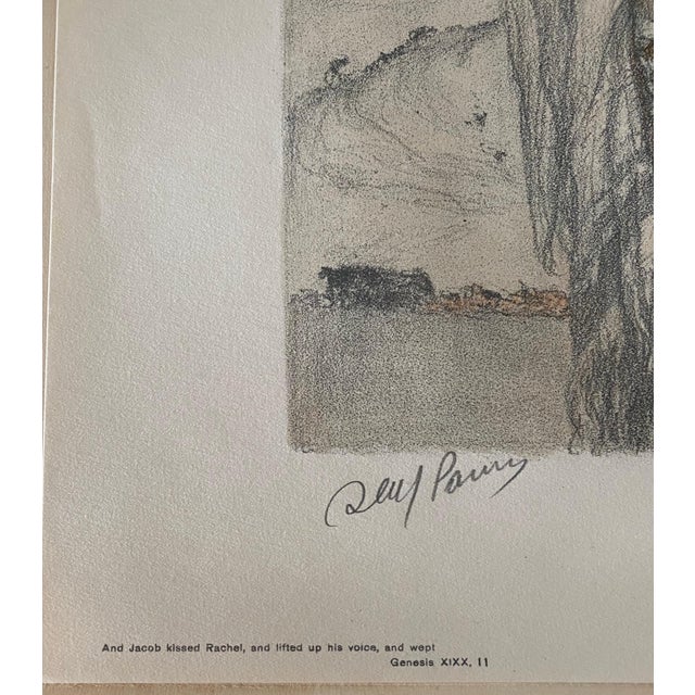 Mid 20th Century Abel Pann, Abel Pann Israeli Bezalel School Lithograph Judaica Biblical Print Jewish Art For Sale - Image 5 of 7