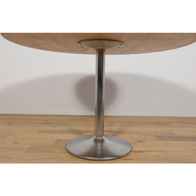 Brown Mid-Century Modern Danish Teak Round Dining Table, 1970s For Sale - Image 8 of 11