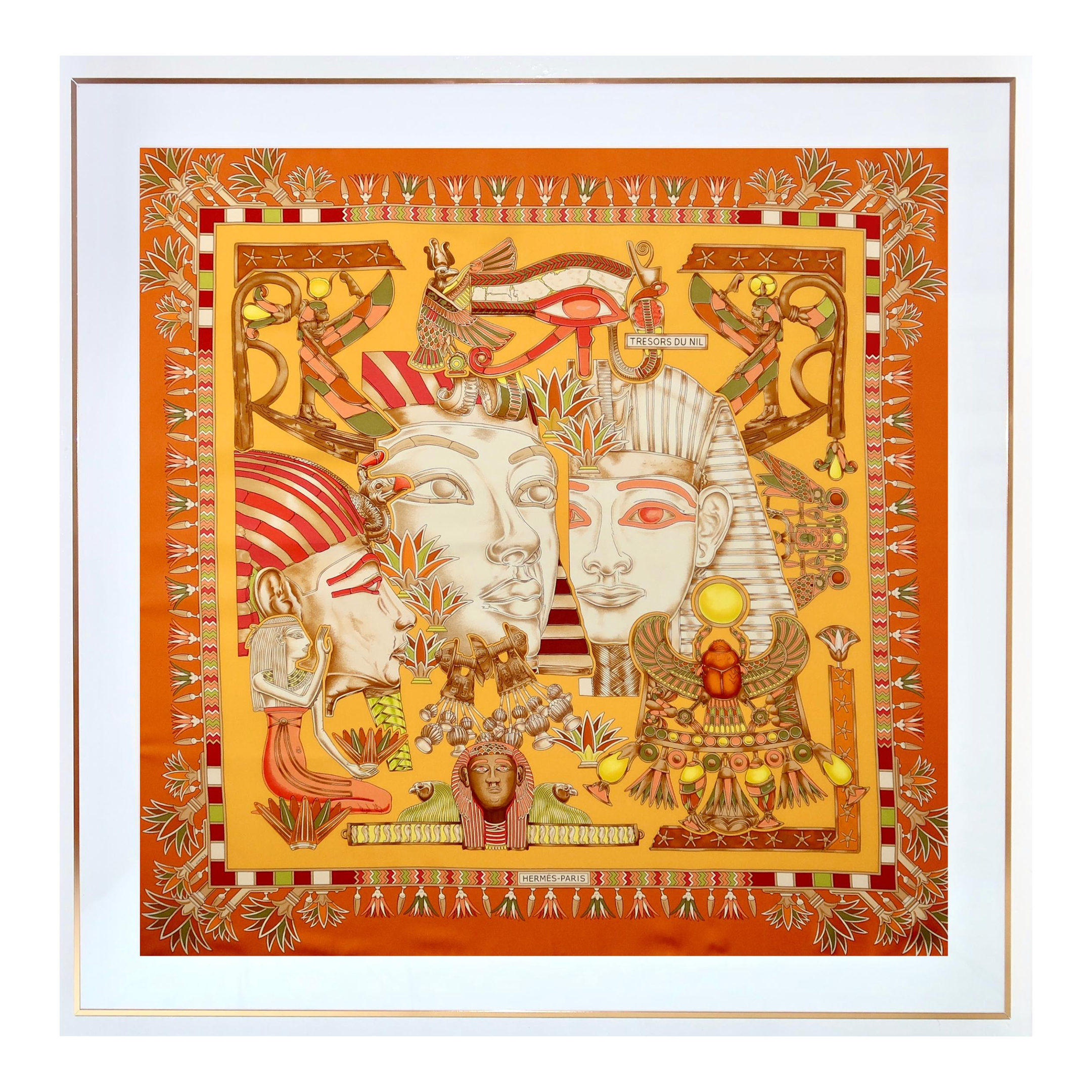Framed Hermès Silk Scarf 