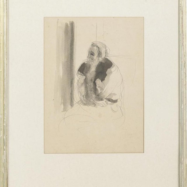 António Carneiro, Figure, Mixed Media on Paper For Sale - Image 6 of 6