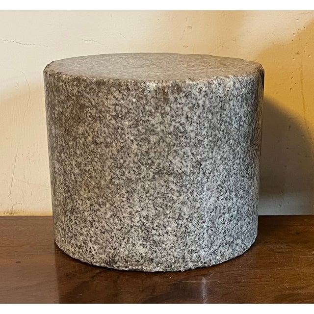 Antique 19th Century French Empire Granite Stone Round Table Top Column Display Base or Stand For Sale - Image 11 of 14