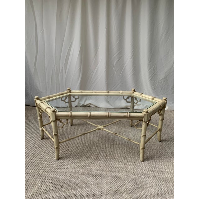 Vintage Thomasville Allegro Faux Bamboo Fretwork Coffee Table Chairish