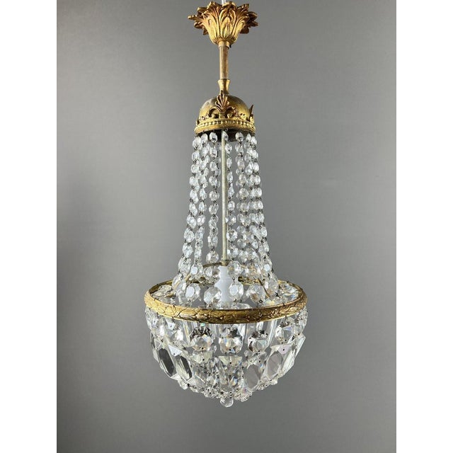 Late 19th Century Bronze and Crystal Chandeliers, Set of 2 For Sale - Image 3 of 12