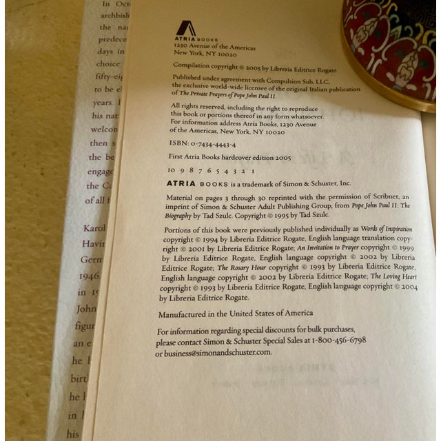 2000 - 2009 Signed Copy - The Private Prayers of Pope John Paul II - First Atria Hardcover Edition Books 2005 For Sale - Image 5 of 16