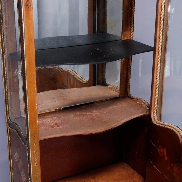French Louis XIV Style Vernis Martin Decorated Vitrine With Ormolu C1890 For Sale - Image 9 of 18