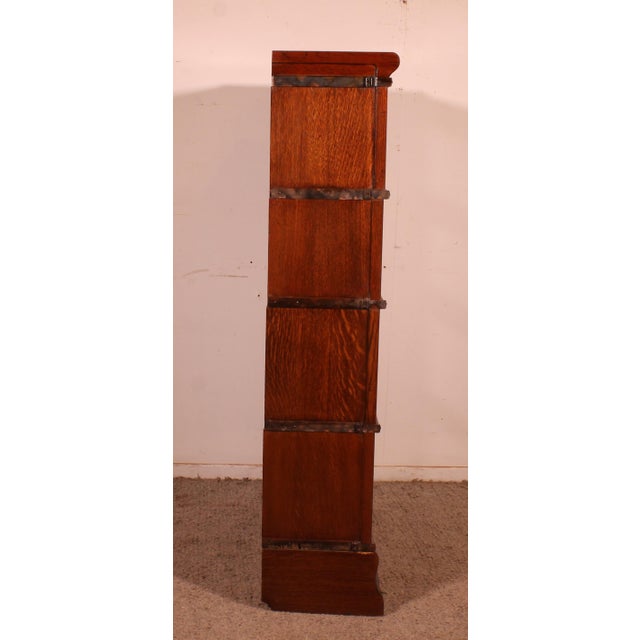 Tan Bookcase in Oak with Drawers by Globe Wernicke, 1890s For Sale - Image 8 of 11