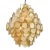 Metal Modernist 10-Tier Handblown Topaz Murano Glass Disc Chandelier W/ Brass Fittings For Sale - Image 7 of 17