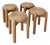 Mid-Century Modern Stackable Rush Woven Stools, 1960s, Set of 4 For Sale