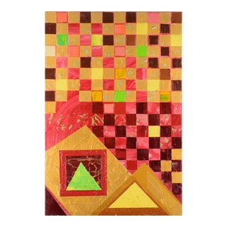 Vintage Original Painting “Colorful Squares #4” by Marc Foster Grant For Sale