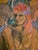Mid-Century Modern 1960s Modernist Painting of Figures in a Room Titled Party Time For Sale - Image 3 of 9