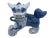 Chinoiserie Vintage Blue and White Chinoiserie Foo Dog Statue For Sale - Image 3 of 8