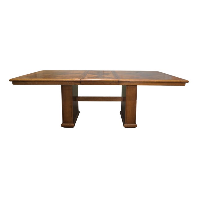 Mid-Century Art Deco Style Burr Walnut Dining Table, 1960 For Sale