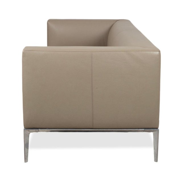 Jaan 3-Seater Sofa in Cream Leather and Chrome from Walter Knoll / Wilhelm Knoll For Sale - Image 11 of 12