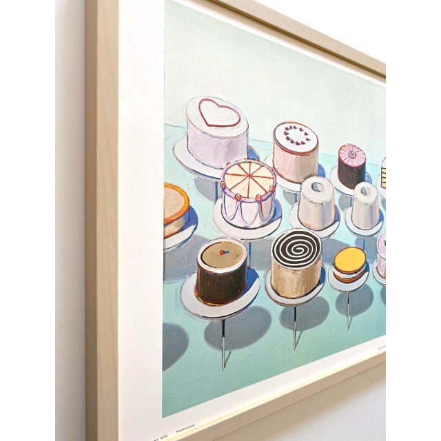 Wood Wayne Thiebaud Vintage 1969 Framed Fine Art Lithograph Pop Art Print " Cake Counter " 1962 For Sale - Image 7 of 12