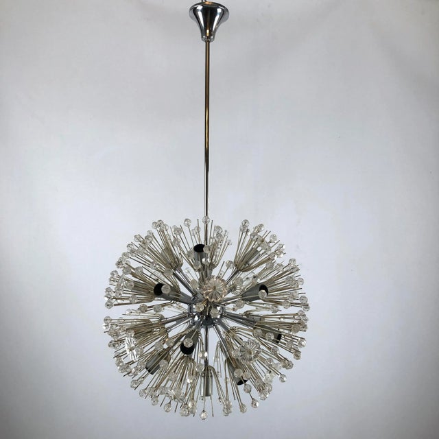 Chrome and Glass Sputnik Chandelier by Emil Stejnar, 1970s For Sale - Image 11 of 13